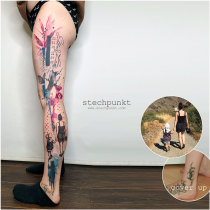 Trash Aquarell Blumen Kinder Cover Up Tattoo