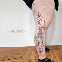 Trash Aquarell Blaumeise Tattoo