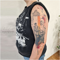 Trash Aquarell Eltern Erinnerungs Tattoo