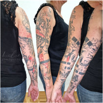 Trash Polka Familie Sternzeichen Tattoo