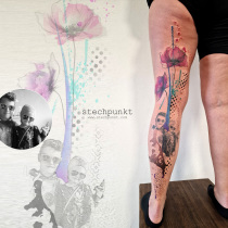 Trash Aquarell Mohnblumen Kinder Familien Usedom Tattoo