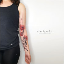 Trash Aquarell Mohnblumen Keltik Tattoo