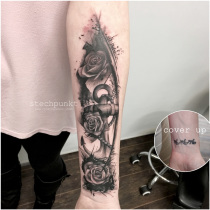 Trash Polka Rosen Anker Cover Up Tattoo