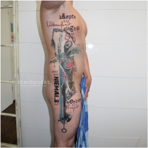 Trash Polka Sensenmann Tattoo