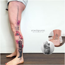 Trash Aquarell Mohnblumen Familie Cover Up Tattoo