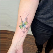 Trash Aquarell Kleeblatt Tattoo