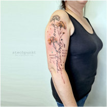 Trash Aquarell Nelke Tattoo