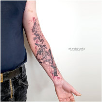 Trash Polka Carpenter Tattoo