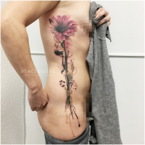 Trash Aquarell Gerbera Tattoo