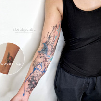 Trash Aquarell Harry Potter Cover Up Tattoo