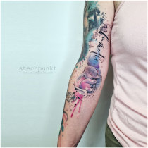Trash Aquarell Dumbo Tattoo