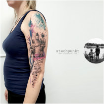 Trash Aquarell Kinder Tattoo