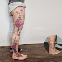 Trash Aquarell Mohnblumen Cover Up Tattoo
