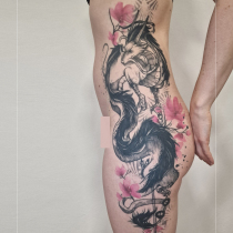Trash Aquarell Haku Rußmännchen Chihiros Reise ins Zauberland Tattoo