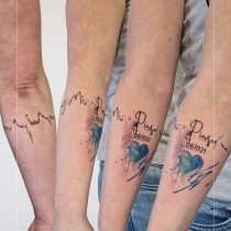 Trash Aquarell CTG Herz Pius Tattoo